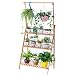 Bamboo 3-Tier Hanging Plant Stand Planter Shelves Flower Pot Organizer Storage Rack Folding Display Shelving Plants Shelf Unit Holder