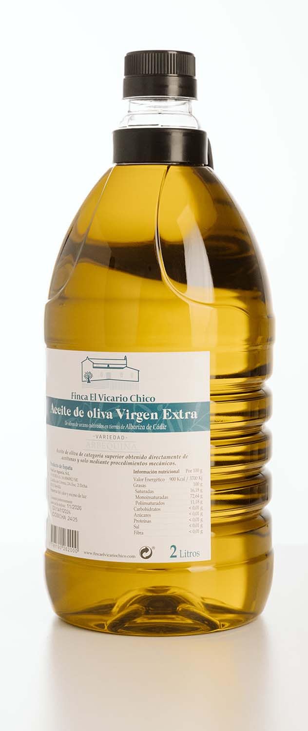 Aceite de Oliva Virgen Extra – Finca El Vicario Chico – Recolección temprana – Reserva familiar – Pack 6 Botellas 2L
