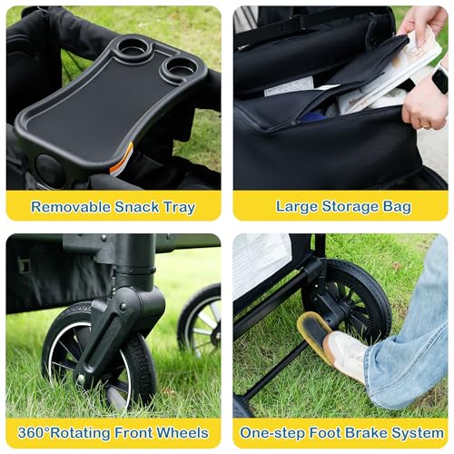 Todefull ETD012BK Wagon Stroller For 2 Kids thumb #4