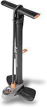 SKS GERMANY AIRCONTROL 8.0 Standpumpe (Luftpumpe für alle Ventilarten, verlängerter Schlauch, Präzisionsmanometer, angenehmer Griff, max. Druck: 8 bar/115 PSI), Schwarz