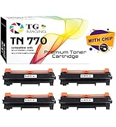 GREENBOX TN-770 Compatible Toner Cartridge 4-Pack For Brother HL-L2370DW, MFC-L2750DW Printers