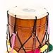 12 Inch Medium Handmade Wooden & Leather Classical Indian Folk Tabla Dholak Drum Set With Adjustable 7-Bolts & Tuning Spanner, Hand Percussion World Musical Instruments For Musicians Punjabi Dholki
