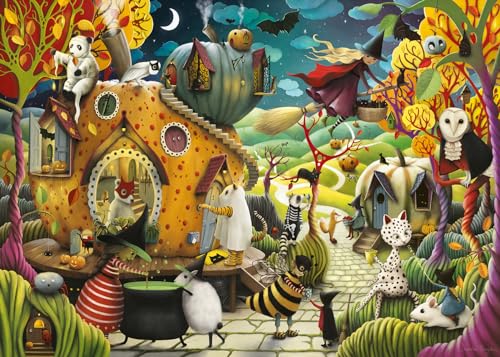 Ravensburger Happy Halloween 1000 Piece Jigsaw Puzzle for Adults - 12000402 - Handcrafted Tooling, Made in Germany, Every Piece Fits Together Perfectly