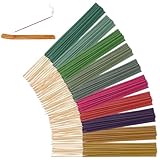 Räucherstäbchen Set für Meditation, Yoga, 240 Duftstäbchen mit 2 Räucherstäbchen Halter, Raumduft Stäbchen, Sandelholz, Salbei Räuchern, Lavendel, Drachenblut