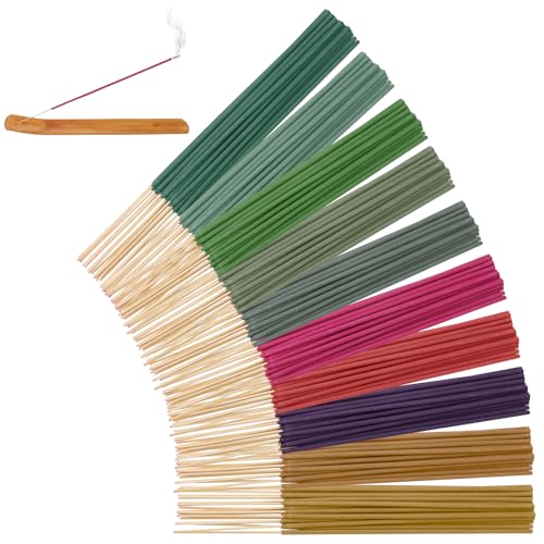 240 Sticks Räucherstäbchen Set, Duftstäbchen mit 2 Räucherstäbchen Halter, Raumduft Stäbchen für Meditation und Yoga, Sandelholz, Salbei-Räucherwerk, Lavendel, Drachenblut und andere Düfte