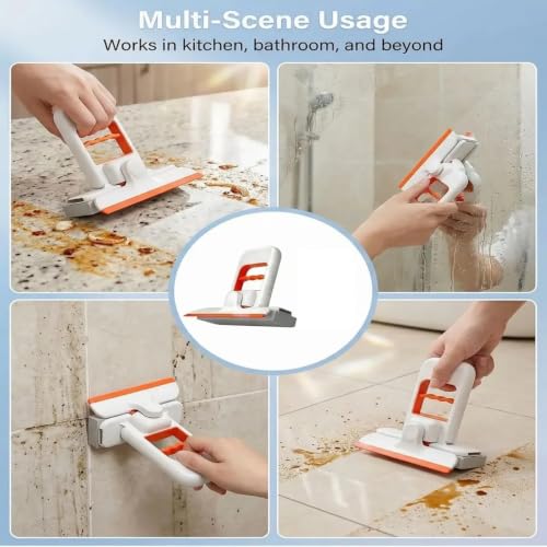 Image of Foldable Mini Wiper Mop|2 in 1 Dry and Wet Cleaning|360 Rotating Wiper Desktop Mop for Kitchen Counter Table Office Desk Car|Self Wringing No Wet Hands|Reusable Microfibre Cleaning Pad