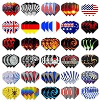 Jomdjmskes 90 Stück Dart Flights, PET Standard Dart Zubehör, Premium Extra Starken Dart-Flights, 30 Styles Dartpfeile Flights, Dartpfeile Zubehör Perfekte für Soft und Steel Tip Dartpfeile