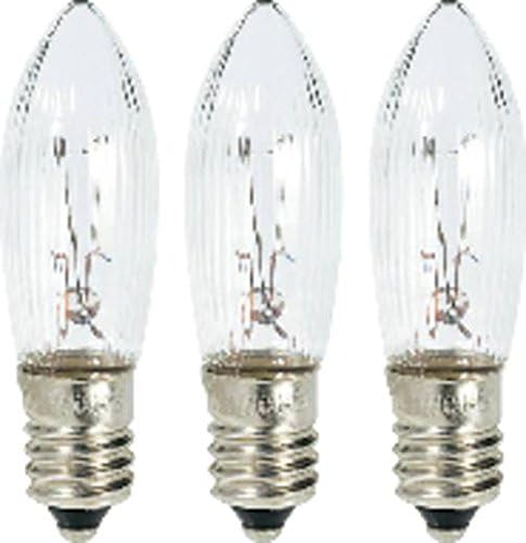 Radium. Blister Consisting 3 Spare Bulbs for Tree Garland of 10 bulbs. 23 V 3 W E10. [Energy Class E]