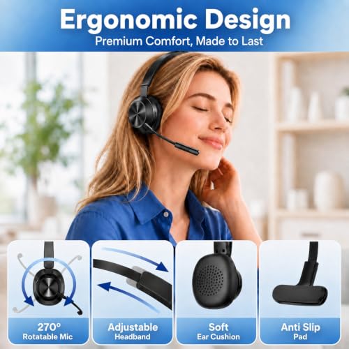 Image of Trucker Bluetooth Headset, Wireless Headset with Microphone