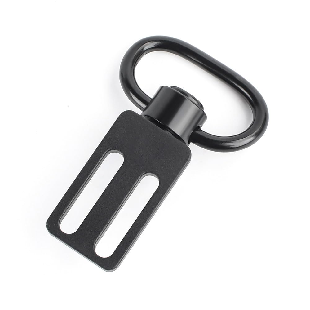 Tactical 2 a 1 Punto triglide (2,5 cm) Sling Adapter, Push Button Quick Release Swing Girevole per Outdoor Bag Cinghie Accessori (Nero)