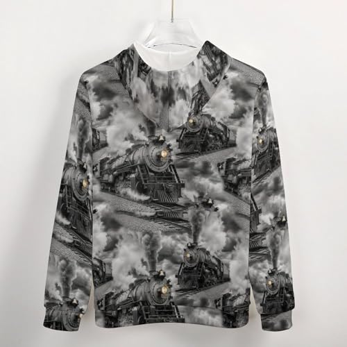 Mens Hoodie Casual Sweatshirt Soft Long Sleeve Full Zip miniatura 5