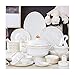 Kuchnia Ceramiczne Talerze Obiadowe 60 Sztuk Zestaw Naczynia Obiadowych, Miski Zupy, Talerze, Naczynia, Serwowanie Dla 10 Osób, Złota Obręcz Ceramiczny Ceramiczny Porcelanowy Porcelanowy Porcelanowy Z