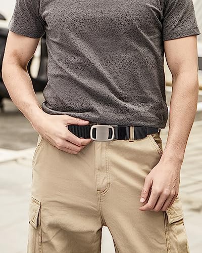 EsengNoyi Nylon Ratchet Belt, Military Web Belt for Men Casual Golf Pants Adjustable4
