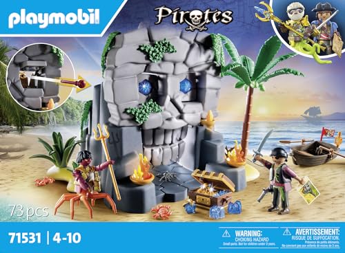 PLAYMOBIL Pirates 71531 Totenkopfinsel, spannungsgeladenes Abenteuer auf der Kristallschädel-Insel… – Ansicht 4