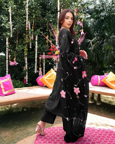 Image of ANNI Designer Women's Rayon Viscose Printed Straight Kurta with Pant & Dupatta