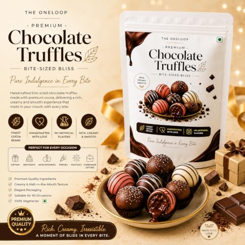 Image of Premium Chocolate Gifts | Handmade Gift Hamper | Almonds Chocolate (12 Pcs Truffle Chocolate)