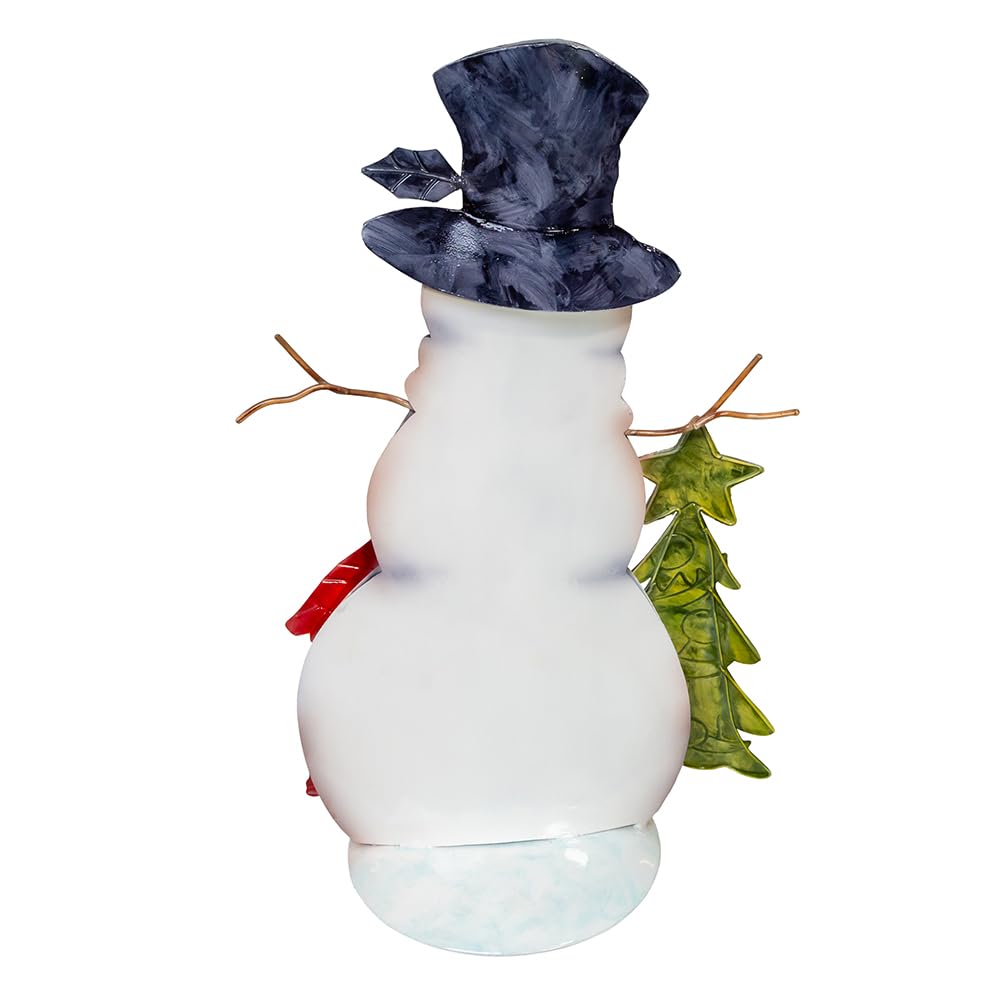 Kurt Adler Capiz Bonhomme de neige avec sapin de Noël