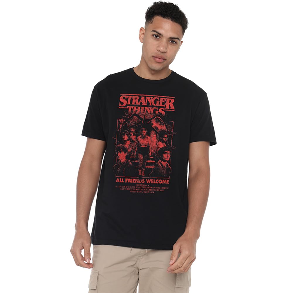 Stranger Things Mindflayer Group Horror Movie Poster Unisex T Shirt, Black, Medium