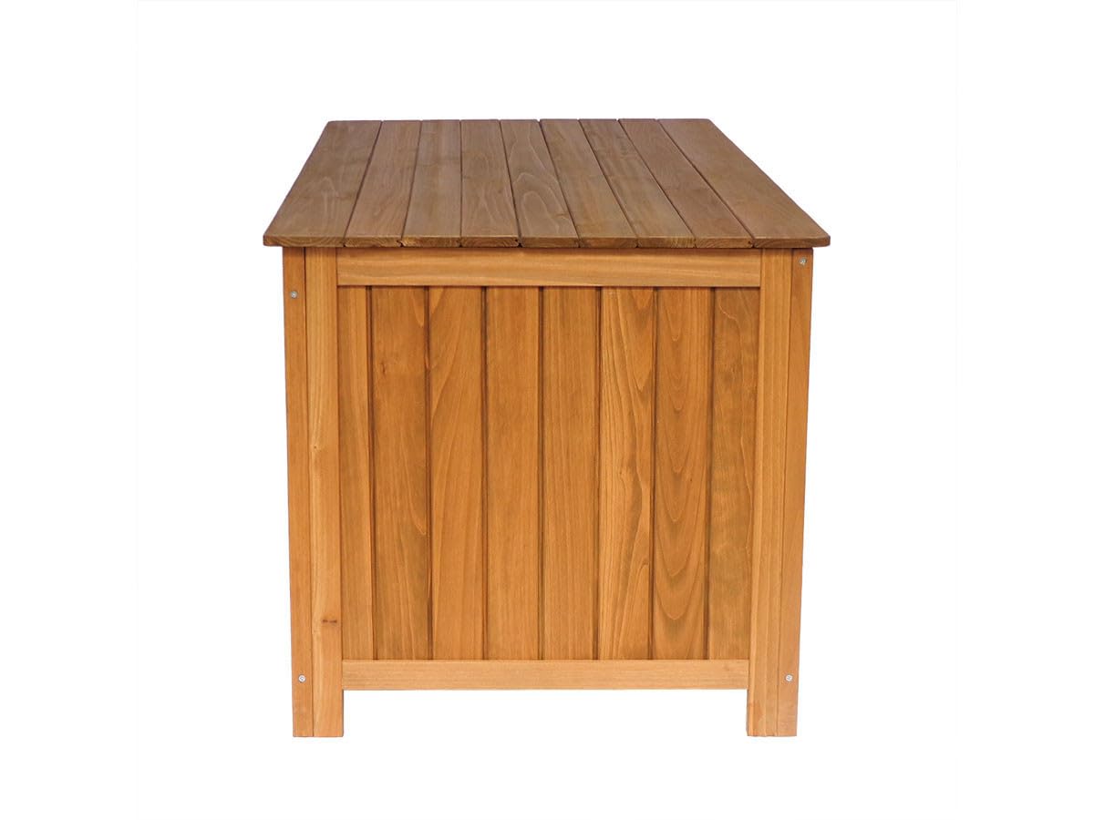 Cassapanca da giardino in legno "Macao" - 130 x 64 x 60 cm - Marrone