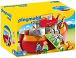Playmobil 1.2.3 - 6765 My Take Along Noah'S Ark with Removable Deck and Lachted Roof, for Ages 1.5+