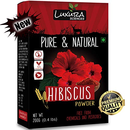 Luxura Sciences Hibiscus Powder For Hair Improvement 200 Grams, Hibiscus Flower Powder Natural.
