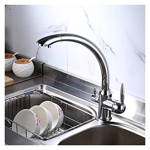 Robinet de cuisine avec double bec filtrant et purification rotative à 360 - 5