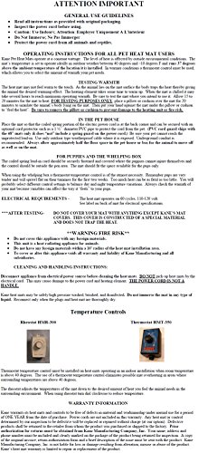 image for KANE Pet Heat Mat (Heated Pet Pad) 110-120V for Newborn Puppy, Kitten,