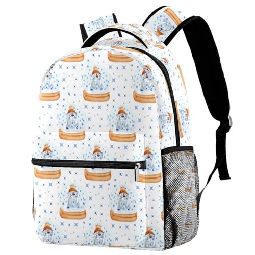 Sac à dos d'école ours polaire mignon : Cadeau idéal adolescents