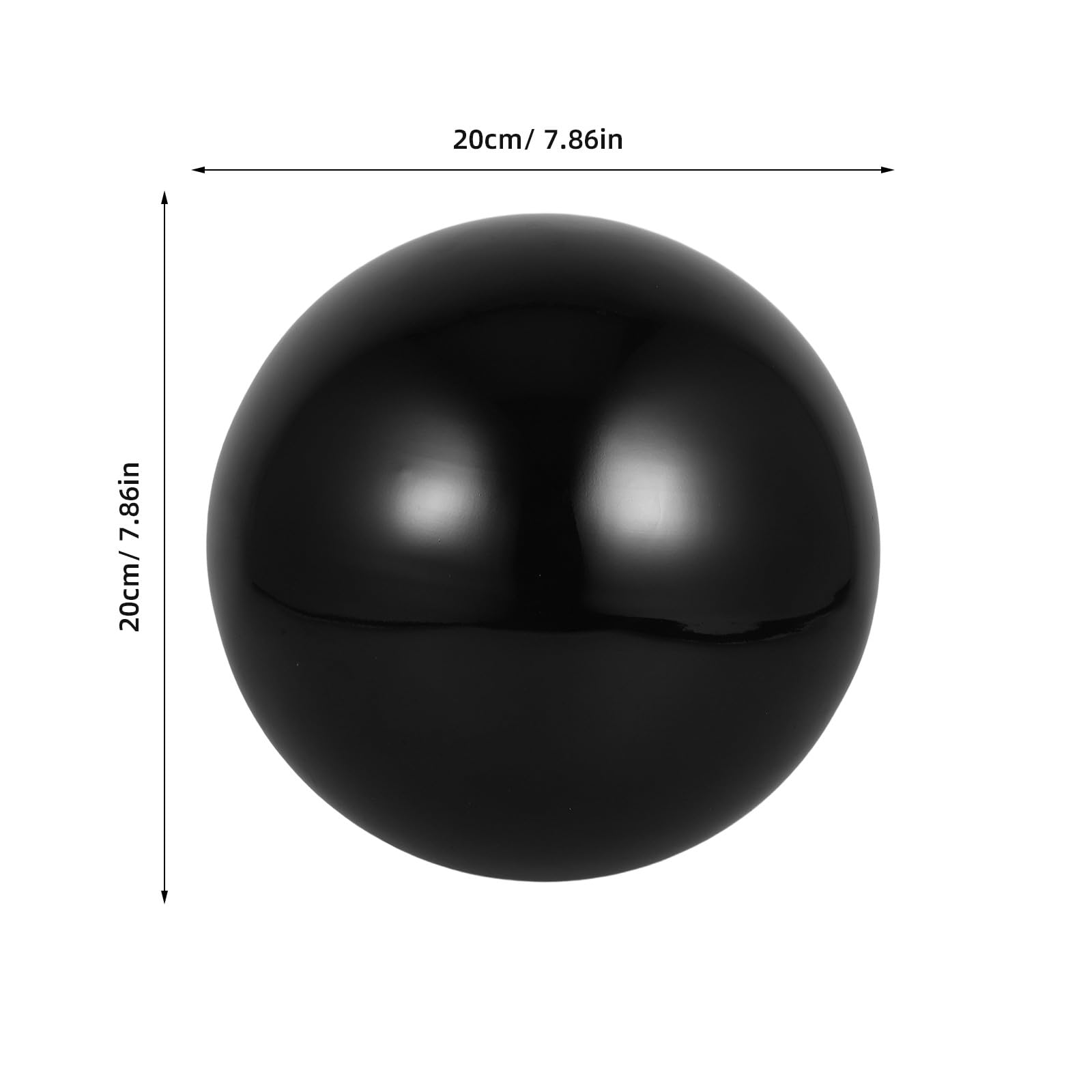 Reflektierende Stilvolles Design Gartenkugel Edelstahl mit Spiegeloberfläche Schwarze Deko Kugel Polierte Oberfläche für Garten und Fotografie