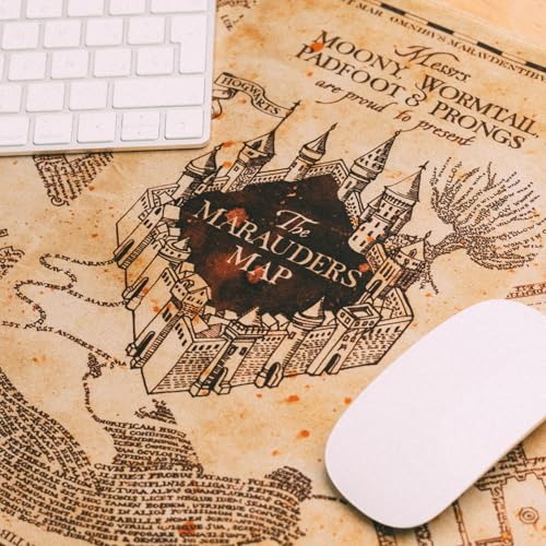 Alfombrilla de ratón XXL Harry Potter Mapa del Merodeador - Alfombrilla de Escritorio Harry Potter Regalos Merchandising (Mouse Pad) Protector Escritorio : Impermeable y Antideslizante (80X35 cm) - imagen 5