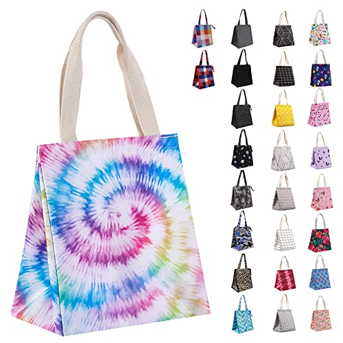 Iknoe Lunch Bag Insulated Lunch Bags For Women Men Reusable Lunch Tote Portable Adult Thermal Large Lunch Cooler For Work Picnic Beach-Tie Dye #TOP6