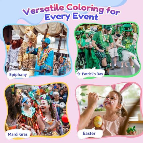 Janolia Gesichtsfarbe Kinderschminken Set, Bodypainting Farben für Theaterschminke, 23 Farben Kinderschminke Wasserbasis Faschingsschminke Face Paint, Ideal Kinderschminke Set für Halloween Karneval
