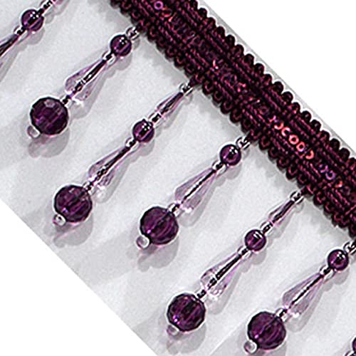 3M Beaded Fringe Trim Crystal Beads Lace Sewing Tassel Curtain Accessories Pendant Edge Lampshade Upholstery Trim Decor #TOP3