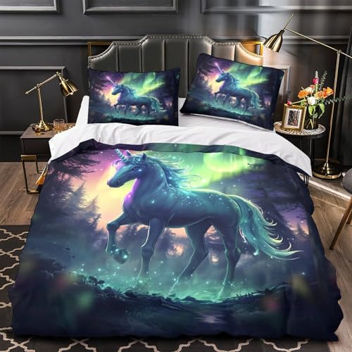 Housse de couette licorne 3D premium avec impression haute définition