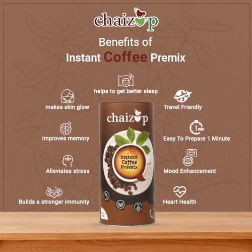 Image of Chaizup Premium 1 Min Instant Coffee Premix - 1kg Can | Regular Coffee Flavours | Approx. 72 Servings | 1kg