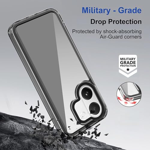 Image of Zapcase Back Case Cover for Vivo V60e | Compatible for Vivo V60e Back Cover | Case Cover with Camera Protection | (TPU + PC | Translucent Black)