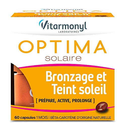 VITARMONYL - Optima Solaire Bronzage Et Teint Soleil  Prépare, Active, Prolonge le Bronzage  60 Capsules