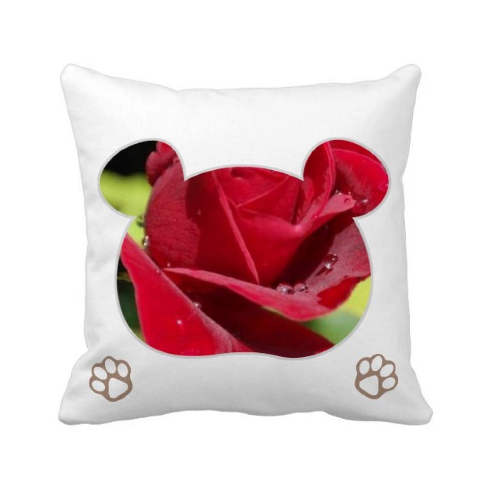 Housse de coussin roses rouges pour vos soirées de détente au salon