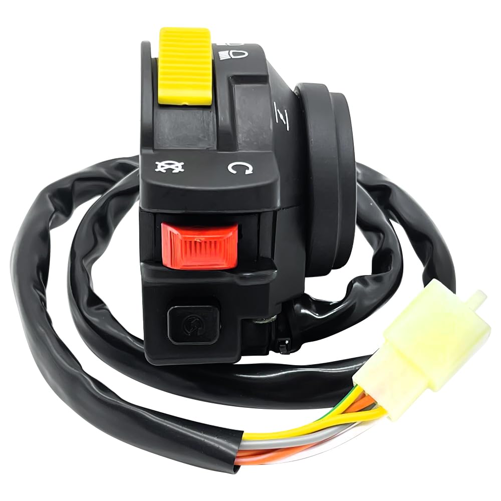 Interruptor izquierdo de manillar compatible con Arctic Cat ATV 400 Manual 500 Manual 700 Diesel 2004-2015 para arranque/parada y luces 0409-083 0509-013