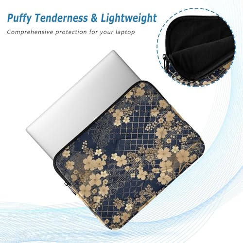 Funda para portátil 13-14 pulgadas con diseño floral impermeable miniatura 5