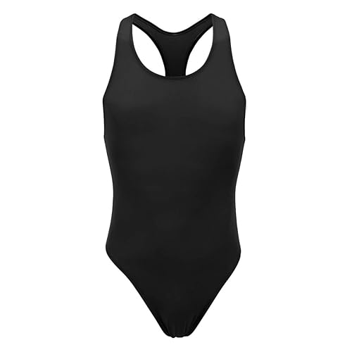 FYMNSI Men's Leotard Underwear Sexy Racer Back One-Piece Bodysuit Stretch Swimsuit Thongs Singlet Workout - Black