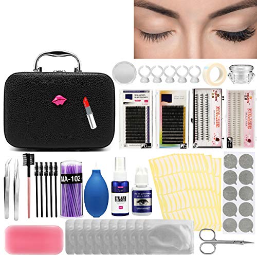 Kit Complet Exercice d' Extension de Cils Luckyfine- Niveau Luxe Édition Pratique Outil -Salon de Beauté, Outil de Maquillage -22pcs