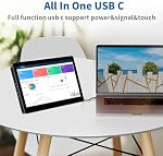 Écran tactile de moniteur portable,8.9 Petit moniteur de pouce pour ordinateur 1920 * 1200 |16:10450Nits|Fixation optique HDMI/USB-C PortMini Affichage pour ordinateur portable Raspberry Pi Mini PC Mac