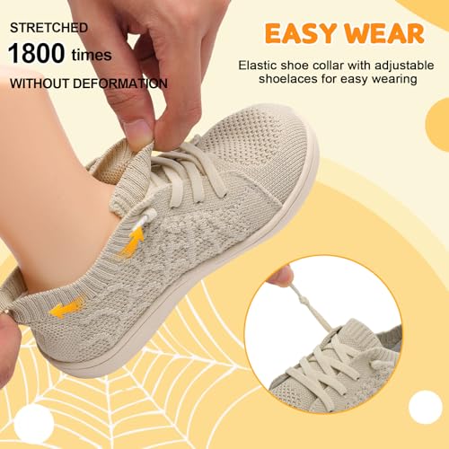Image of JOINFREE Toddler Shoes Girls Boys Wide Barefoot Shoes Minimalist Walking Sneakers Zero Drop Slip on Tennis Shoe Breathable Naturally Flexible
