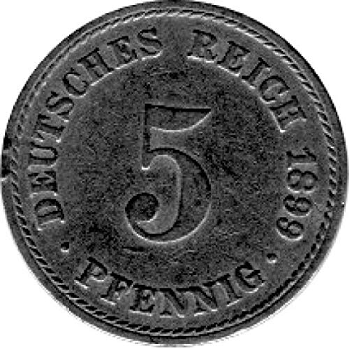 Preisvergleich Produktbild Münze 5 Pfennig Deutsches Kaiserreich, 1899 A (Jäger: 12) Sehr Schön