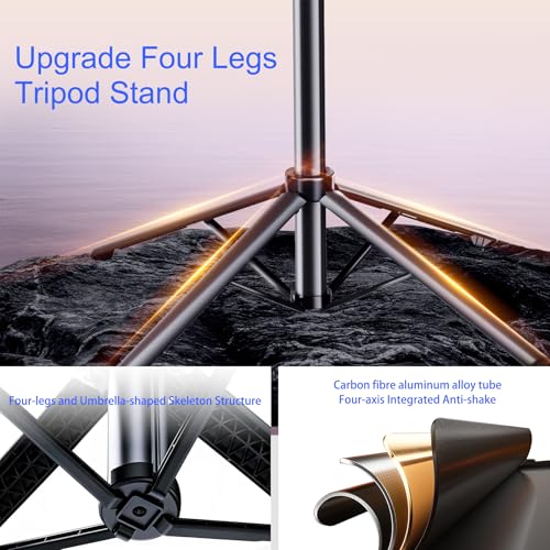 Auto Face Tracking Tripod for iPhone with Light 70.9” Selfie Stick Tripod Stand Follows Your Movement 360°Phone Camera Tripod with Wireless Remote for Content Creator Vlog Live Stream Video Recording - Image 5