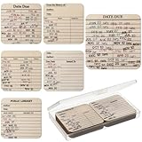 6 Pcs Library Due Date Card Coaster Book Coaster, Book Club Librarian Book Lover Literary Writer Gift Vintage Library Card Coaster Coffee Mug Coaster for Christmas Graduation Women Men