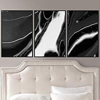 3 Piece Framed Canvas Wall Art Abstract Fluids Canvas Prints Home Artwork Decoration for Living Room,Bedroom - 16