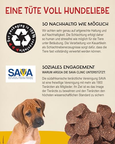 SavannaDog Chips mit Rote Beete 800g - Hunde Leckerlis getreidefrei & hypoallergen,Leckereien für Hunde mit Straußenfleisch, Hundeleckerli mit wertvollen Ballaststoffen