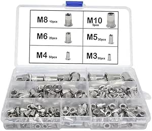 URLWALL 165PCS Threaded Inserts Nuts, Wood Insert Assortment Tool Kit